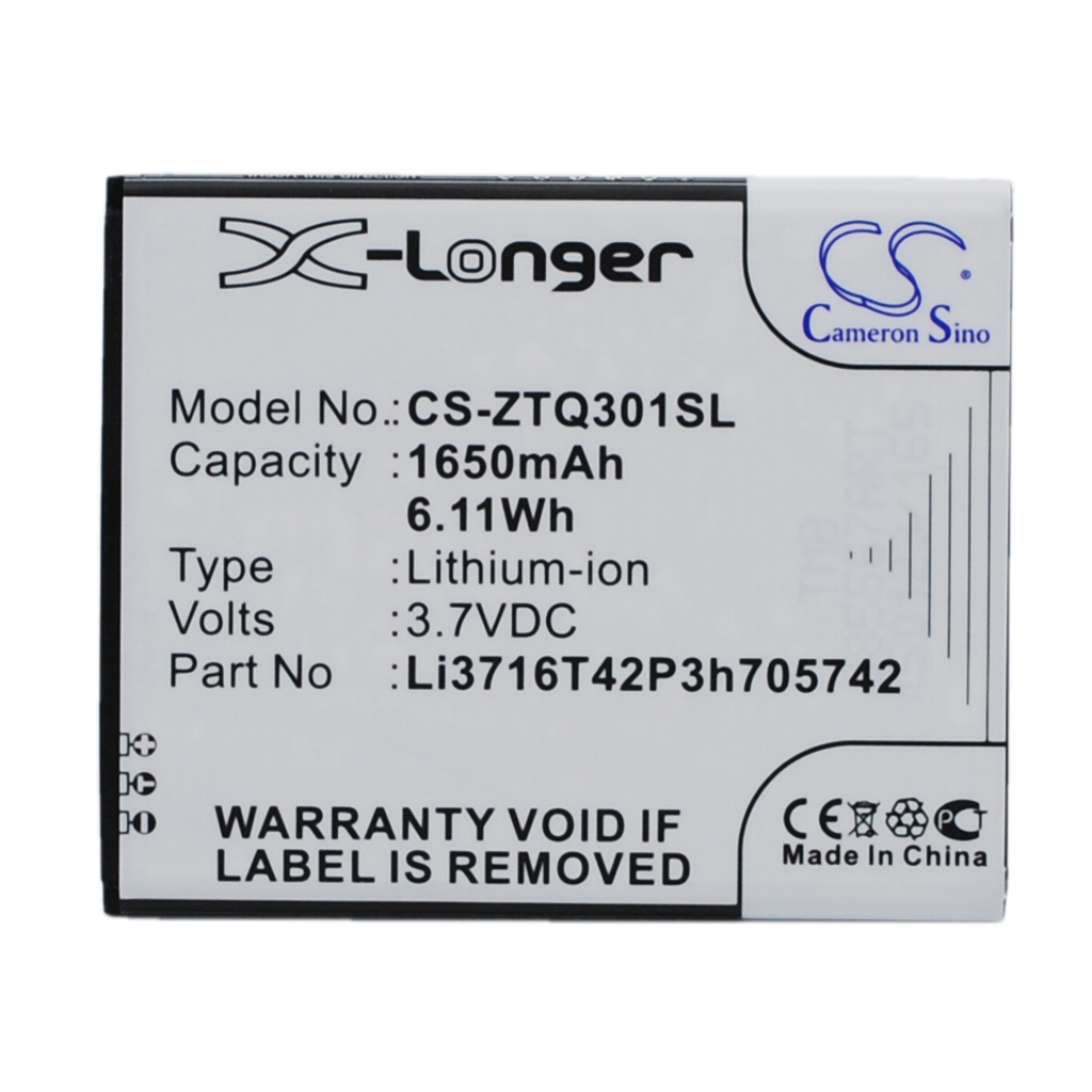 Batteri kompatibel med ZTE A+world CS-ZTQ301SL