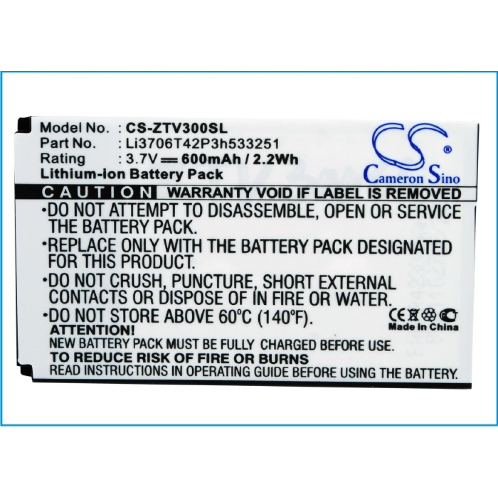 Mobiltelefonbatteri ZTE CS-ZTV300SL