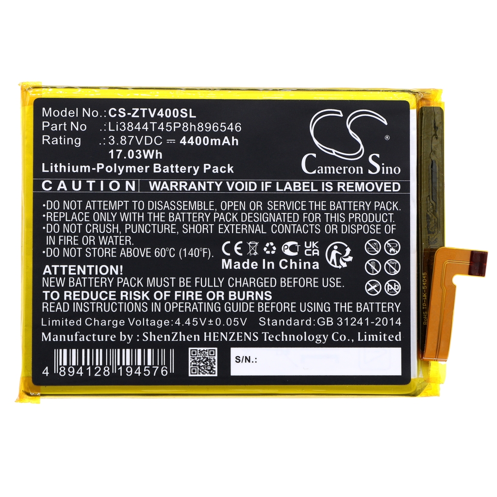 Mobiltelefonbatteri ZTE CS-ZTV400SL