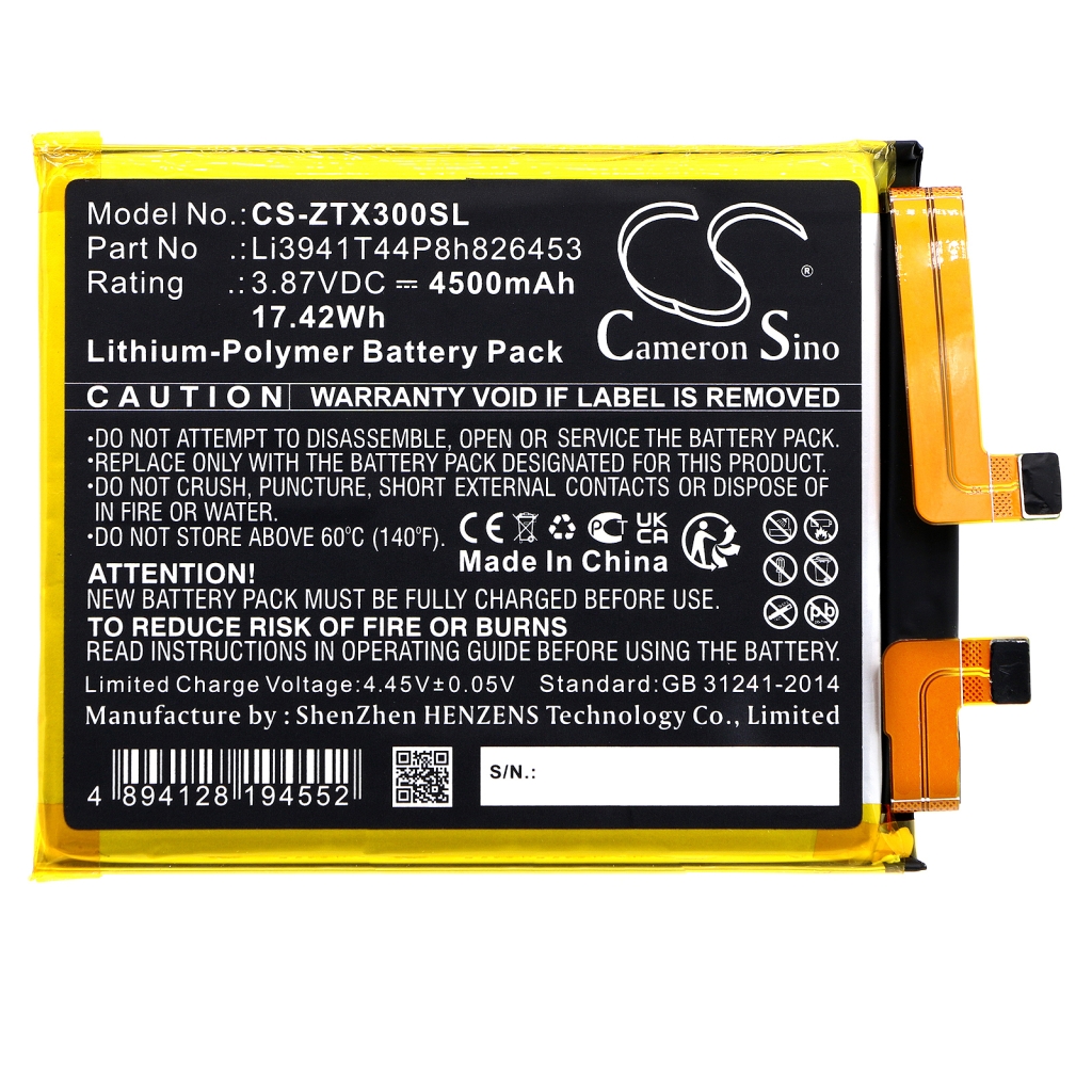 Mobiltelefonbatteri ZTE CS-ZTX300SL