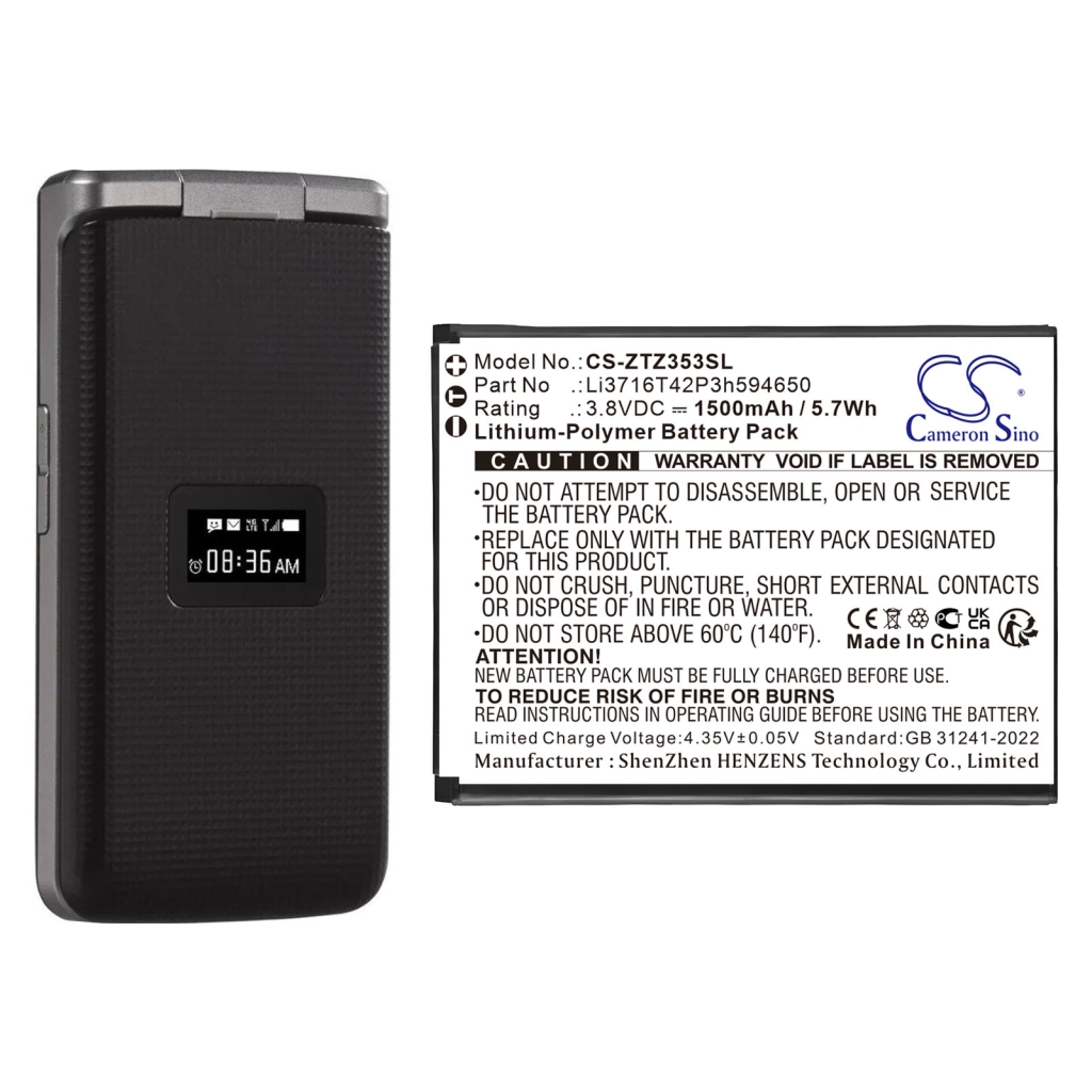 Mobiltelefonbatteri ZTE CS-ZTZ353SL