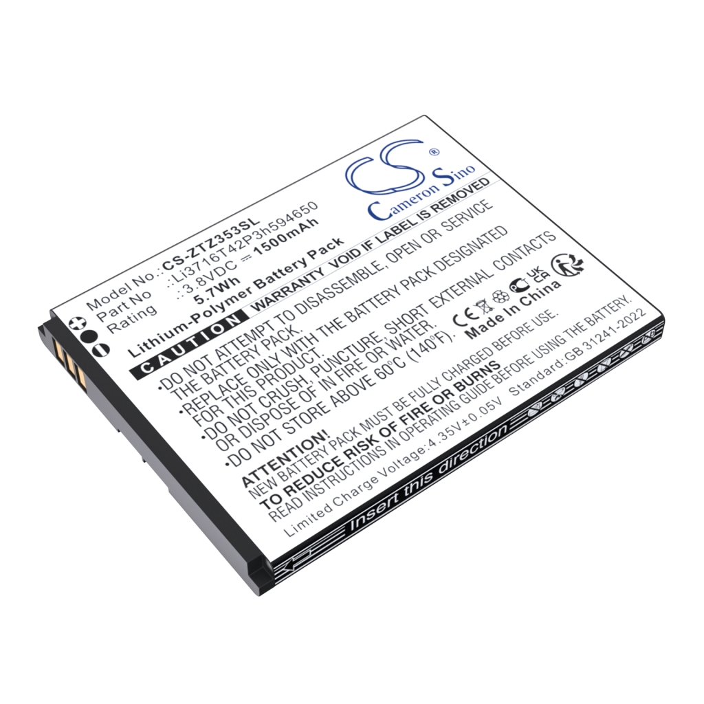 Mobile Phone Battery Virgin Mobile CS-ZTZ353SL