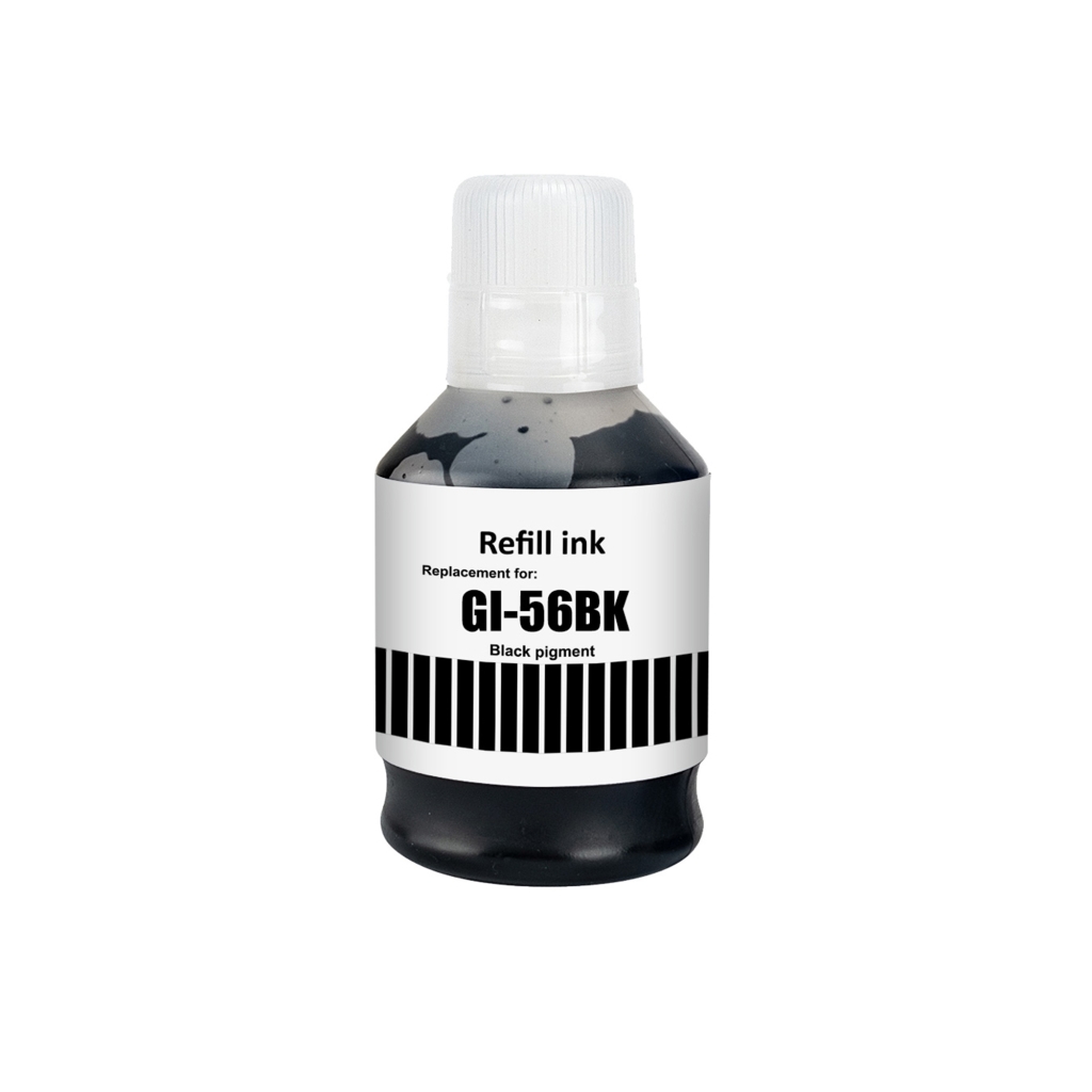 Compatible replacement for Compatible with Canon GI-56BK / 170ml Ink Black (Printing ink)